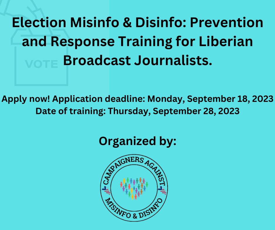 Election Misinfo and Disinfo Training poster..